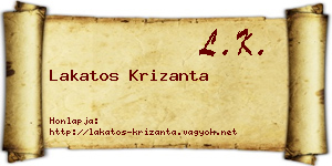 Lakatos Krizanta névjegykártya